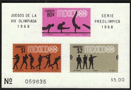 Mexico / Olympic Games Mexico 1968 / Gymnastics, Boxing, Shooting / Michel Bl 12 / MNH - Summer 1968: Mexico City