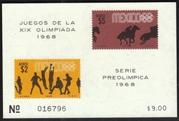 Mexico / Olympic Games Mexico 1968 / Equestrian, Basketball / Michel Bl 14 / MNH - Summer 1968: Mexico City