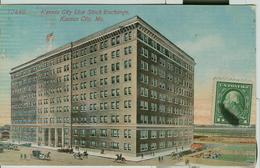 KANSAS CITY" LIVE STOCK EXCHANGE",POST CARD , 1915, - Kansas City – Missouri