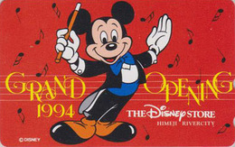 Télécarte NEUVE JAPON / 110-158275 - DISNEY STORE GO ** 2000 EX ** - HIMEJI 1994 - MICKEY - JAPAN MINT Free Phonecard - Disney