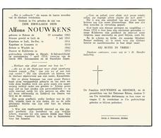 P 572. E.H. ALFONS NOUWKENS - °REKEM 1902 /LUIK/LUMMEN/Rektor WURFELT/RIJKHOVEN - +HASSELT 1958 - Devotion Images