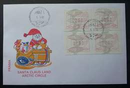 Finland Santa Claus Land Arctic Circle 1993 ATM (Frama Label Stamp FDC) - Lettres & Documents