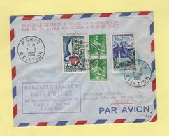 Premiere Liaison Japan Air Lines - Paris Tokyo - 7 Juin 1961 - 1960-.... Lettres & Documents