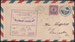 Airmail Cover Circulated 1932 - Luftpost - US Navy Tactical Training Flight, USS Akron Airship - Luftschiff - Zeppelin - Lettres & Documents
