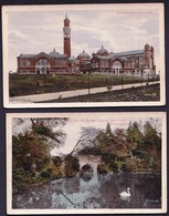 2 X OLD CARD BIRMINGHAM - University And Cannon Hill Park - Valentine's Series - Not Used - Birmingham