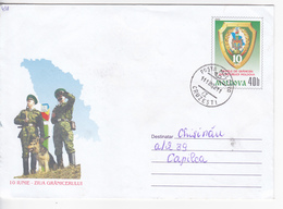 2002 , MOLDOVA  MOLDAVIE  MOLDAWIEN , Pre-paid Envelope , 10 Years - The Border Guards Rep.Moldova , The Dog , Used - Moldova