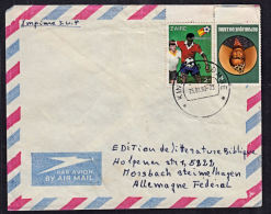 Ca0148 ZAIRE 1983, Mobutu And Football Stamps On Kinshasa Gombe Cover To Germany, I.10(E) Cancellation - Oblitérés