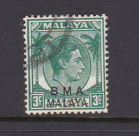 Malaya B.M.A  SG 4 1945 British Military Administration,3c Green,used - Malaya (British Military Administration)