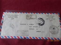 Lettre Du Caire (Egypte) De 1967 En Recommande A Destination D Allemagne (Munich) - Storia Postale