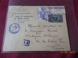 Lettre De Tunisie A Destination De Paris De 1948 En Recommande. - Brieven En Documenten