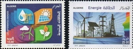 ALGERIE ALGERIA 2015 - ENERGIES ENERGY ENERGIE EOLIENNES SOLAIRE VOLTAIQUE WATER EAU ELECTRICITY OIL PETROLEUM - MNH ** - Acqua