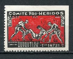 GUERRA CIVIL. COITE DE HERIDOS, CNT, FAI,  AIT. BARCELONA. MUY RARO. VERY RARE AND SCARCE - Viñetas De La Guerra Civil