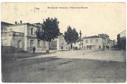 Cpa Mauguio - Place Des Ecoles - Mauguio