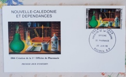 NOUVELLE CALEDONIE Phamarcie, Medecine,Yvert N°519 Officine De Pharmacie FDC, Enveloppe 1er Jour - Pharmacy