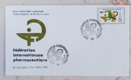 CHYPRE TURC Phamarcie, Medecine,FEDERATION INTERNATIONALE Pharmaceutique FDC, Enveloppe 1er Jour 1997 - Apotheek