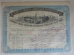 Compagnie Franco-Américaine Des Bassins Pétrolifères De Ste Marie - Oil