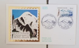 FRANCE Alpinisme - Montagne - Escalade, Yvert N°2422 Enveloppe 1er JOUR Cachet Chamonix 8/8/ 1086 - Autres & Non Classés