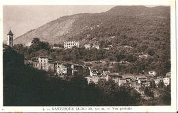 6 Cpa De  LANTOSQUE  ( 06 )  Ex :  Quartier De La Gare, Vue Générale, Le Village Sur Le Rocher,Les Casernes, .......... - Lantosque