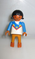 PLAYMOBIL  3871 Indian Girl Blue/cream Dress VINTAGE - Playmobil