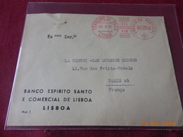 Lettre Du Portugal A Destination De Paris Affranchissement EMA De 1956 (tres Beau) - Macchine Per Obliterare (EMA)