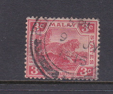 Malaysia-Federated Malay States, SG 34a 1917 3c Scarlet,used - Malaya (British Military Administration)