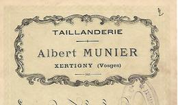 Traite Illustrée Ordre PARISOT PLOMBIERES /1896 / VOSGES / XERTIGNY / A. MUNIER / Taillanderie / Timbre Fiscal - Letras De Cambio
