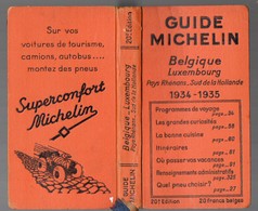 Belgique-Luxembourg, Pays Rhénan, Hollande Sud : Guide Michelin 1934 -35 - Michelin (guide)