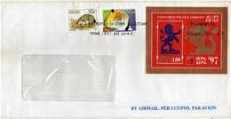 South Africa Letter - Stamps : 1997 International Stamp Exhibition "HONG KONG '97",lion And Dragon,animals,fishes - Cartas & Documentos