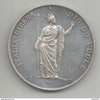 Italia, 1848, 5 Lire Ag. Governo Provvisorio Di Lombardia. Riconio, Restrike. - Otros & Sin Clasificación