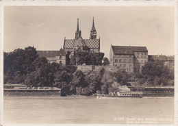 SUISSE,HELVETIA,SWISS,SWITZERLAND,SCHWEIZ,SVIZZERA ,BASEL,BALE,2 TIMBRES 1932,CARTE PHOTO RARE - Basel
