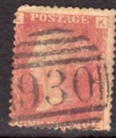 Great Britain GB QV 1858-79 1d Plate 81, Corner Letters KE, Used, SG 43-4 - Gebraucht