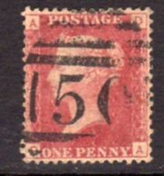 Great Britain GB QV 1858-79 1d Plate 121, Corner Letters DA, Used, SG 43-4 - Used Stamps