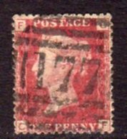 Great Britain GB QV 1858-79 1d Plate 140, Corner Letters CF, Used, SG 43-4 - Usati