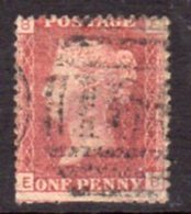 Great Britain GB QV 1858-79 1d Plate 166, Corner Letters EB, Used, SG 43-4 - Usati