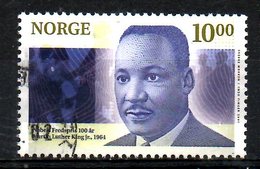 NORVEGE. N°1354 De 2001 Oblitéré. Prix Nobel De La Paix/Martin Luther King. - Martin Luther King