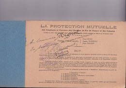 Carnet Dédicacé De "La Protection Mutuelle Des Chemins De Fer" (190mm X112mm) Relié De 30 Vues Sépia (165mm X112mm) - Zonder Classificatie