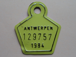 FIETSPLAAT / PLAQUE Vélo ( Antwerpen Nr. 129757 ) Anno 1984 ( België ) ! - Plaques D'immatriculation