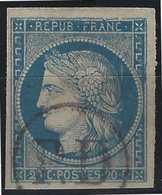 France Colonies N°12 Oblitéré Du Cachet à Main PD (Réunion), Variétés De Cassures ...R...signé BRUN - Cérès