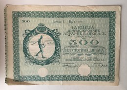 BEOGRAD  SERBIA   AGRICULTURE   1931.  500 DINARA - Landwirtschaft