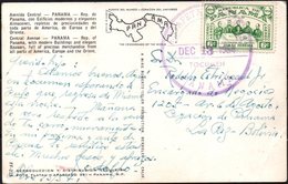 Panama 1954 YT A134 Tarjeta Ave. Central Circulada Tocumen A La Paz "Puente Del Mundo, Corazón Del Universo". - Panama