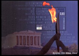 BE   BL114   XX   ---   Sports : Jeux Olympiques Athènes 2004 - Blocks & Sheetlets 1962-....