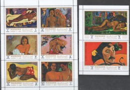 MANAMA Tableaux, IMPRESSIONNISTES, Painting Michel 875/82 ** MNH Gauguin - Impressionisme