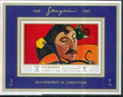 MANAMA Tableaux, IMPRESSIONNISTES, Painting BF  ** MNH Gauguin Auto Portrait (self Portrait In Caricature) - Impresionismo