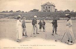 44-LA-BERNERIE- LA PARTIE DE CROQUET SUR LA PETITE PLAGE - La Bernerie-en-Retz