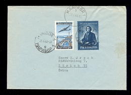Slovenia, Yugoslavia - Letter With Apposite Stamp Of F. Presern And Airplane Stamp, Sent 23.04.1949., To Switzerland. - Slovenië
