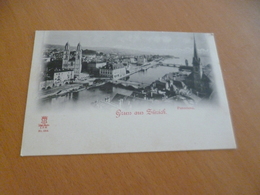 CPA Suisse Swizerland Gruss Aus Zurich Panorama TBE Précurseur Avant 1906 - Zürich