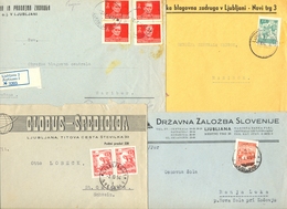 Slovenia, Yugoslavia - 4 Envelopes With The Various Headers Of Firms From Ljubljana. - Slovenië