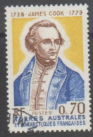 TERRES AUSTRALES Et ANTARCTIQUES Fçaises :  Portrait De James COOK -Bicentenaire De Son Passage En Océan Antarctique - Used Stamps