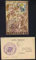 MADAGASCAR - MEDAILLE MILITAIRE  / 1952 CARTE MAXIMUM PREMIER JOUR (ref 3361) - Brieven En Documenten