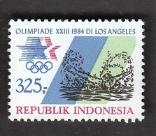 Delcampe - Indonesia / Olympic Games Los Angeles 1984 / Swimming / Mi 1145 / MNH - Natation
